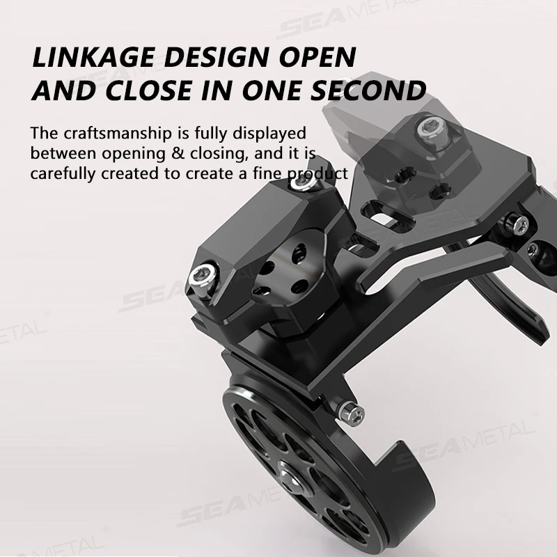 SEAMETAL طوي القرص الدوار دراجة نارية حامل الكأس للمقود الدراجات النارية زجاجة حامل كأس الماء قوس حامل الملحقات #3