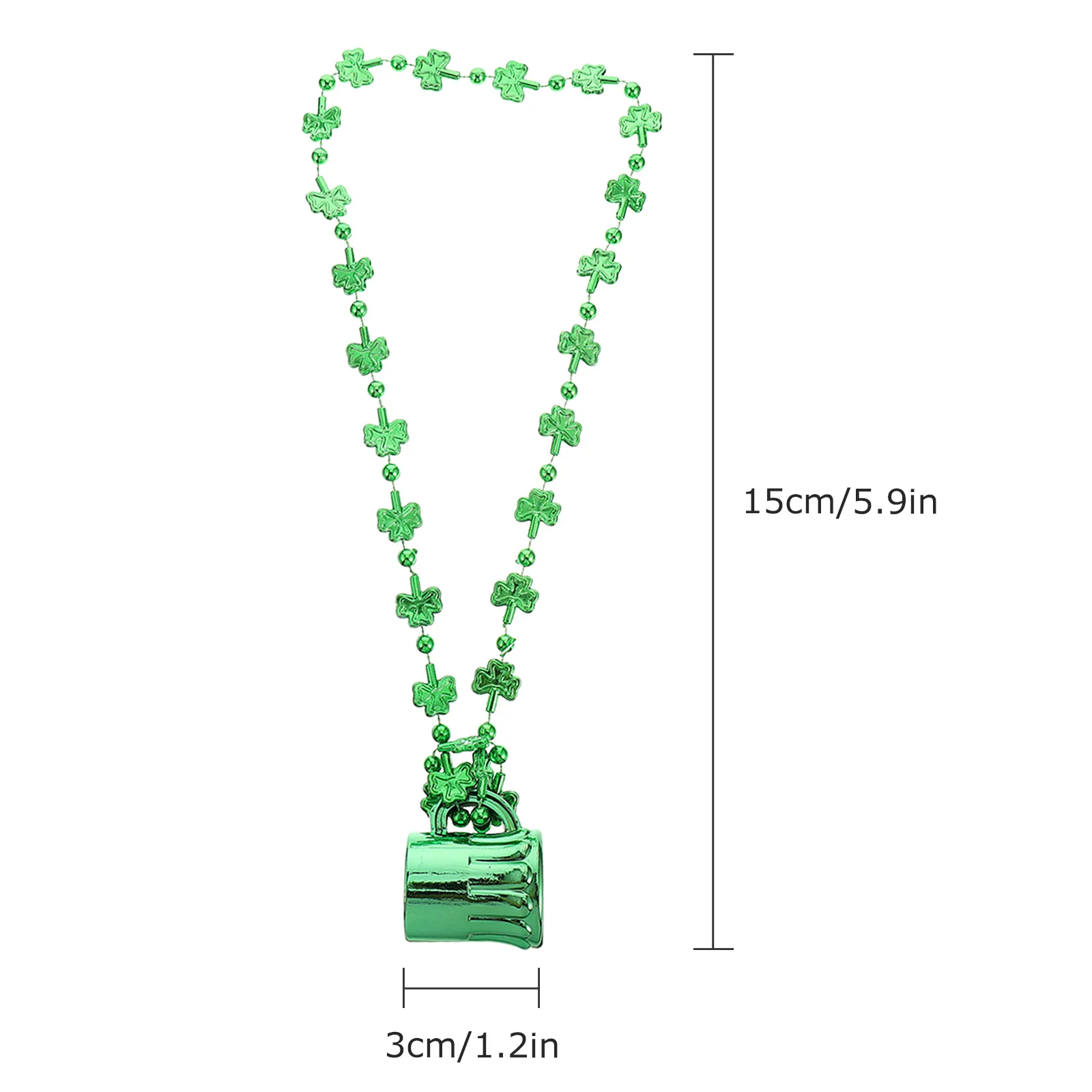3 шт., ожерелье на день Святого Патрика, зеленая цепочка с трилистником, пивная кружка, кулон, унисекс, вечерние аксессуары для фестиваля Ирландии