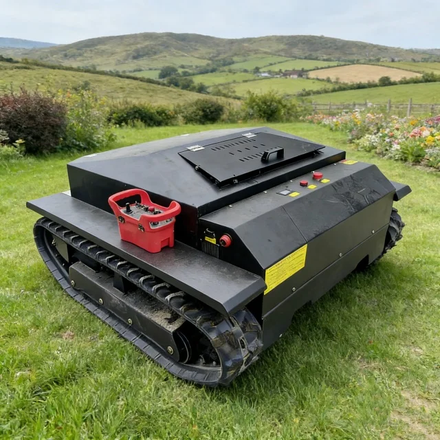 Powered 800mm Tracked Lawnmower Remote Controlled tank Style Weed Cutter and Grass Mower for Farms and Orchards