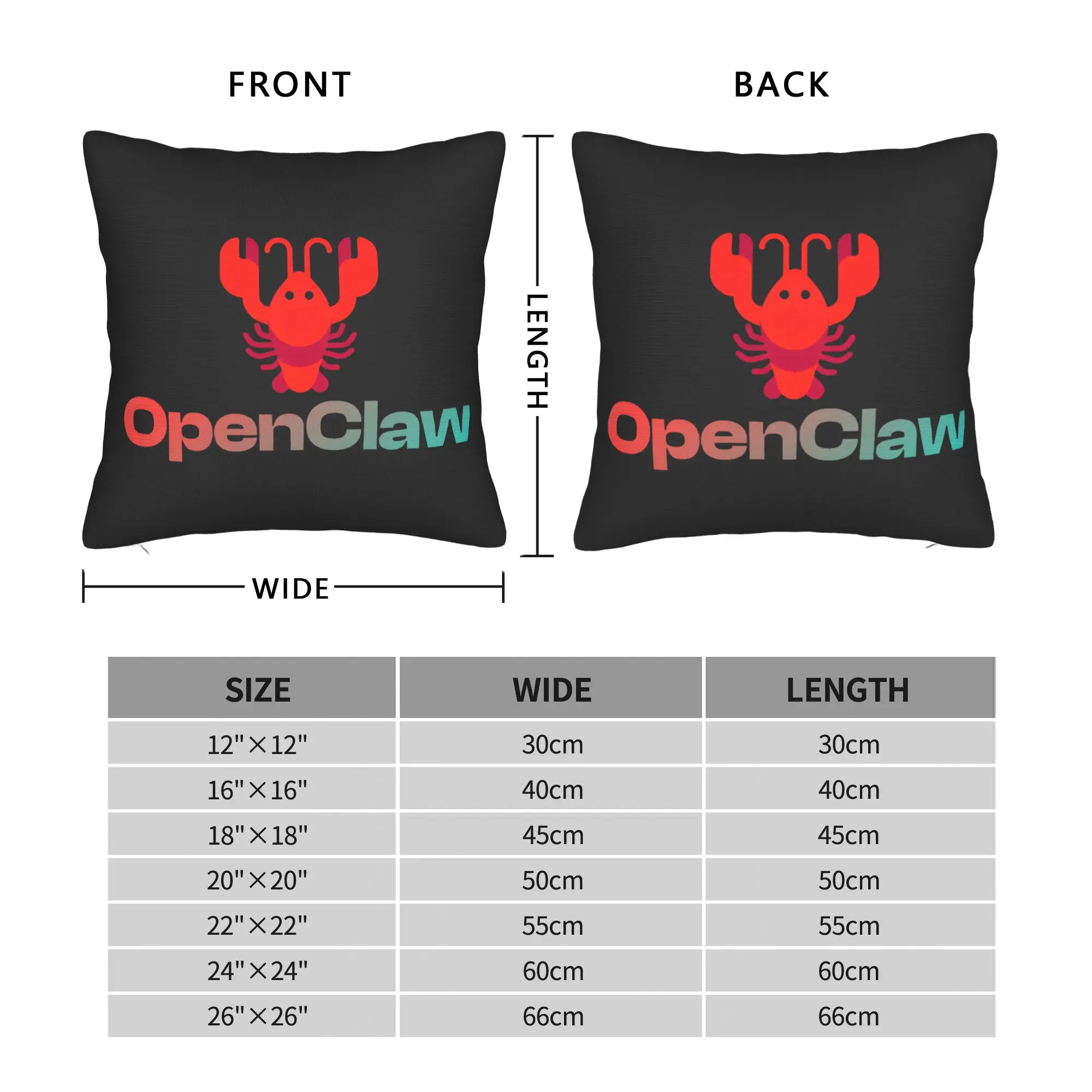 Pillow Cover Openclaw Ai Personal Assistant Vintage Pillow Case For Couch Sofa Bedroom Pillowcases