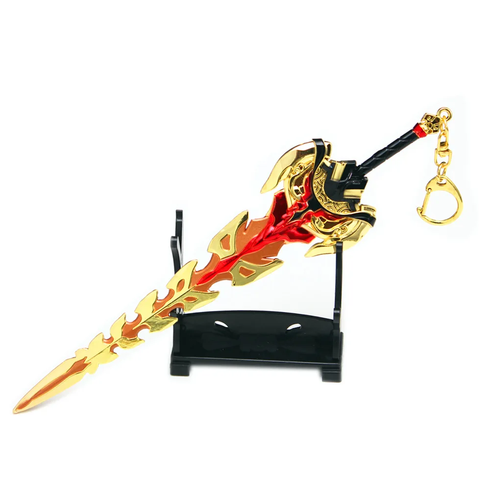 Espada de Metal Arataki Itto Genshin Impact, armas de duas mão, periféricos chineses para jogos móveis, modelo de brinquedos para menino, 20cm