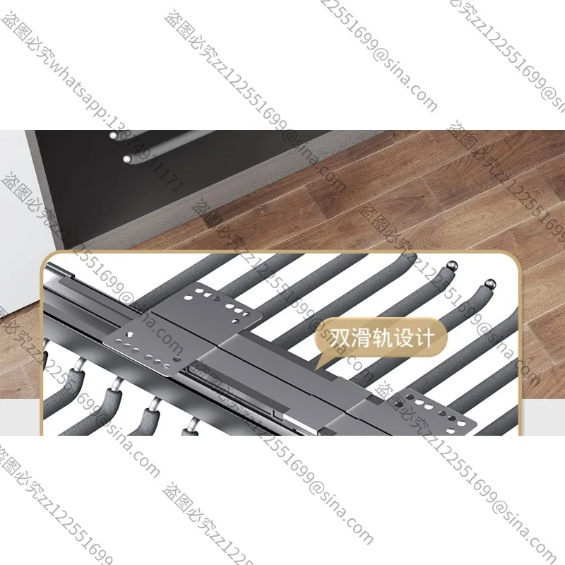 Suitable for Pants Rack Wardrobe Built-in Top-mounted Household Pull-out Cabinet Inner Side-mounted Pull-out Basket