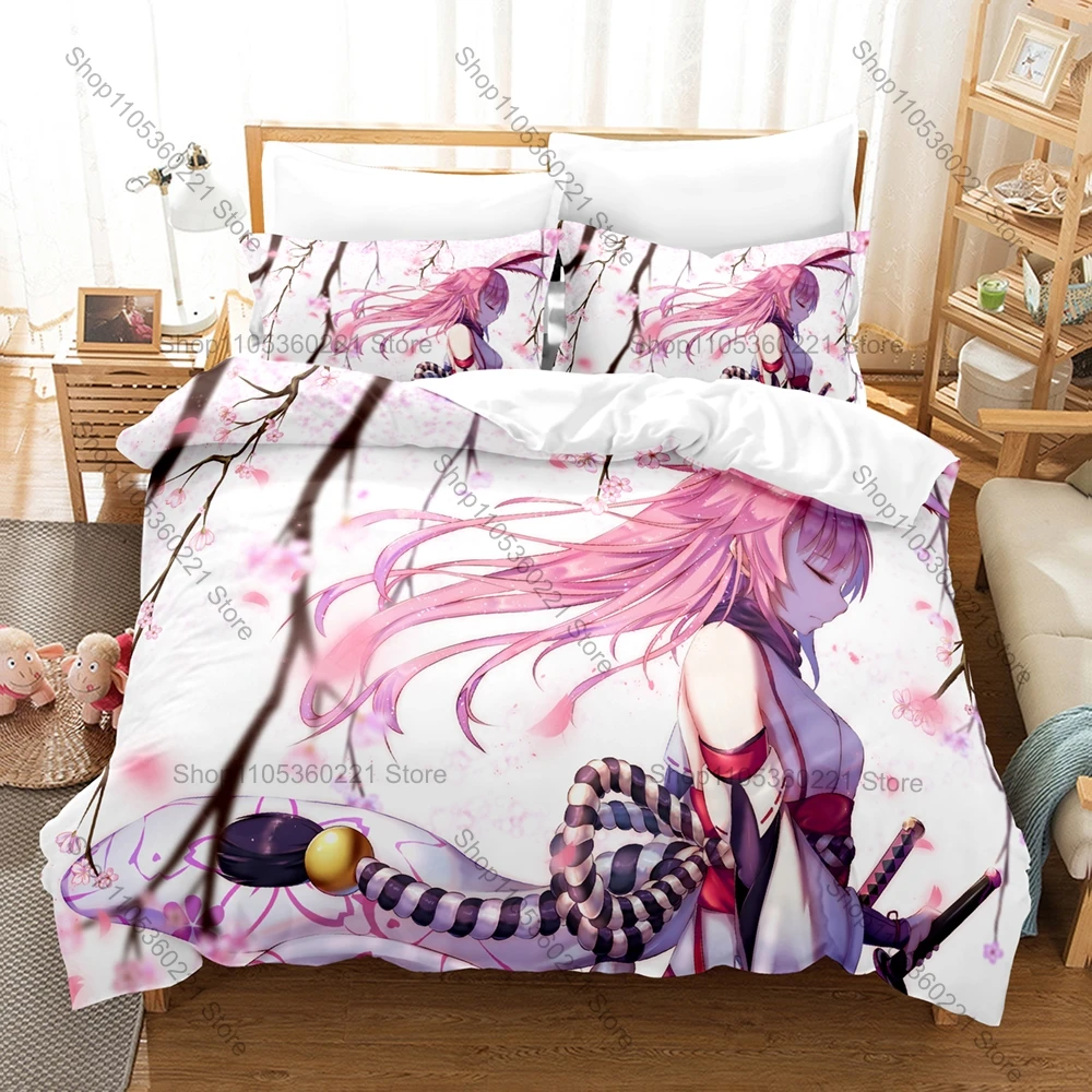 Cool Cool Apocalypse Combat Anime Girls Bedding Set Duvet Cover + 2 Pillowcases Futuristic Gun Battle Bedroom Decor