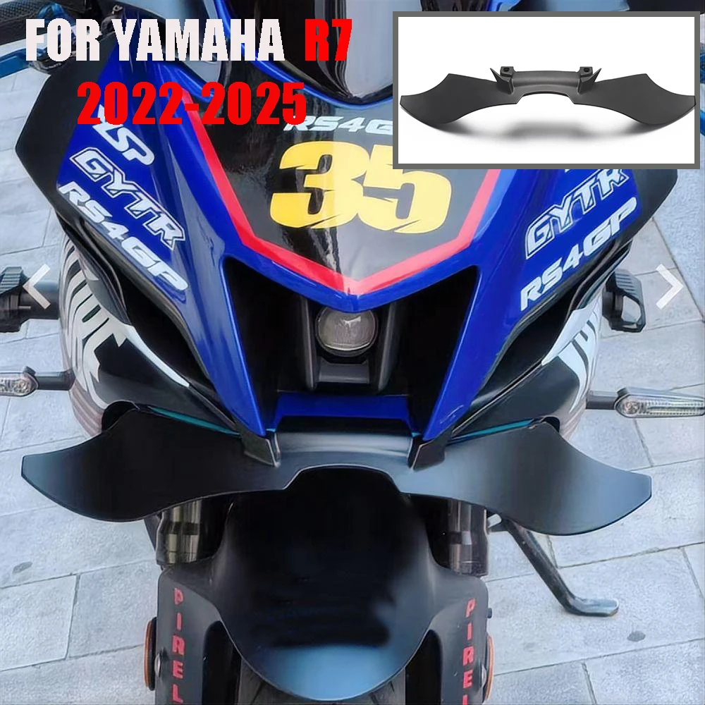 

For YAMAH R7 2022-2025 Wind Wing Cover Cone Aerodynamics Fairing Winglets R7 2022 2023 2024 2025 Motorcycle Front Lip