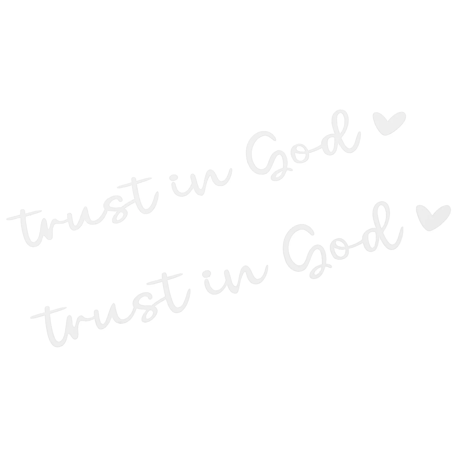 

2Pcs Car Rearview Mirror Decal Trust in God Durable Vinyl Reflective Safety Reminder Inspirational Sticker Mirror Decoration