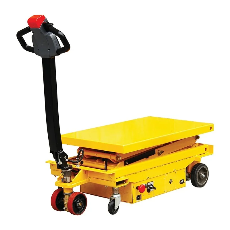 Self Propelled Scissor Lifting Platform Truck Hydraulic Mobile Trolley Mould Transport Vehicle Industrial Workshop Handling Cart