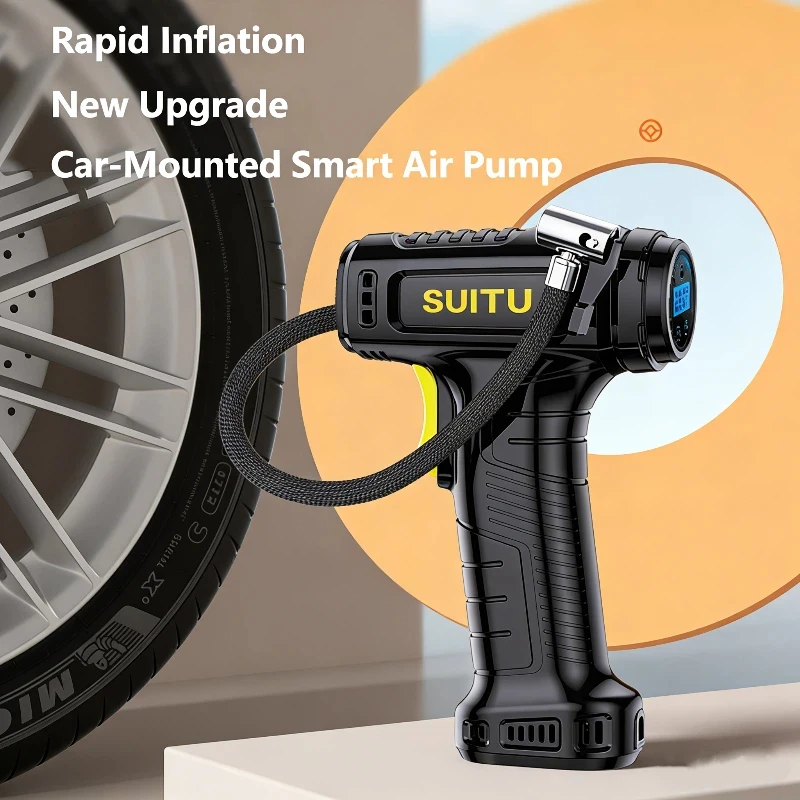 New 150PSI Handheld Air Compressor Wireless/Wired Inflatable Pump Portable Air Pump Tire Inflator Digital for Car Bicycle Balls