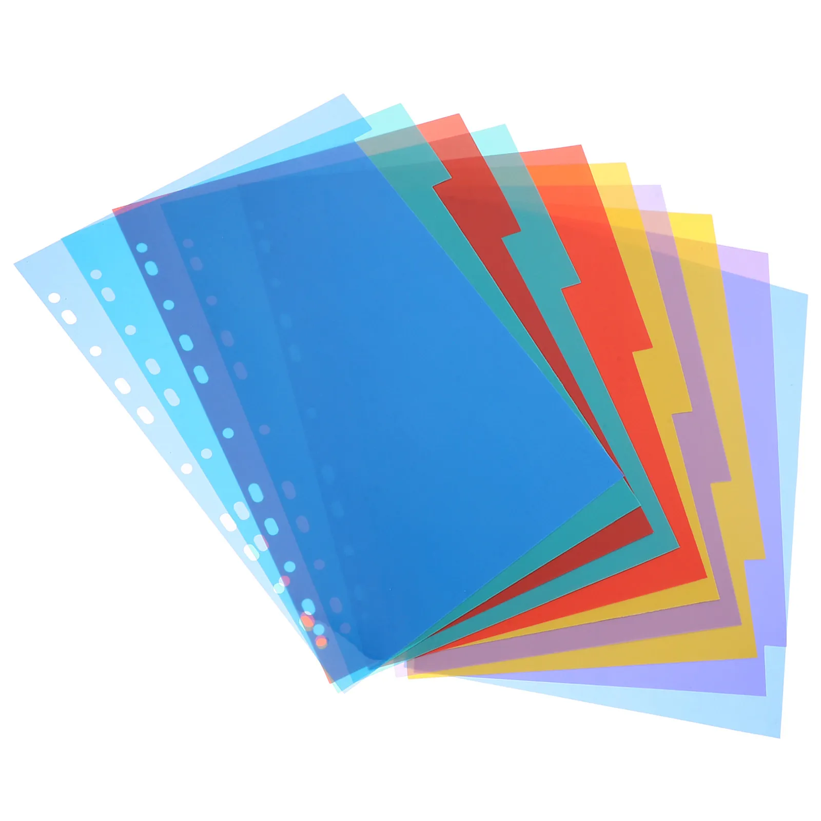 

10 шт. разделителей для папок из ПП, водонепроницаемые, для школы, офиса, дома, организации документов, разделители для папок-скоросшивателей