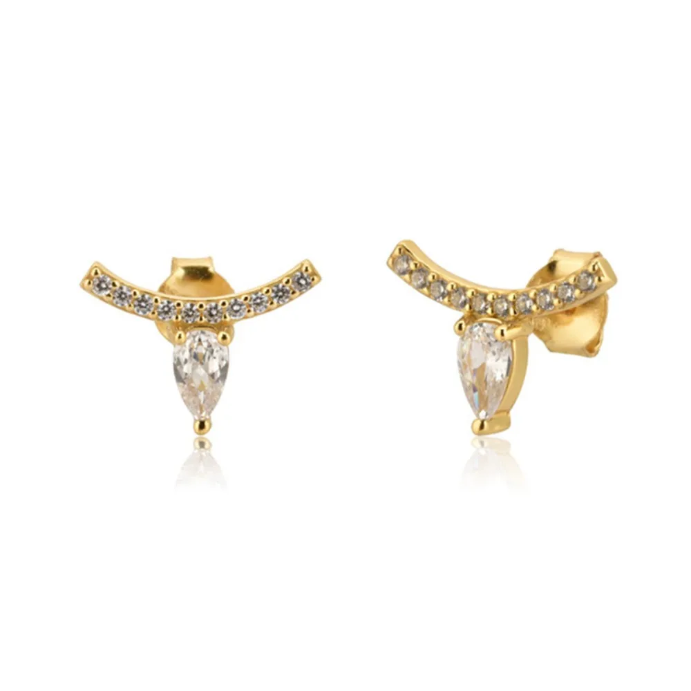 

New Stylish Simple Geometric Stud Earrings Women's Versatile Elegant Temperament Earrings Holiday Gift