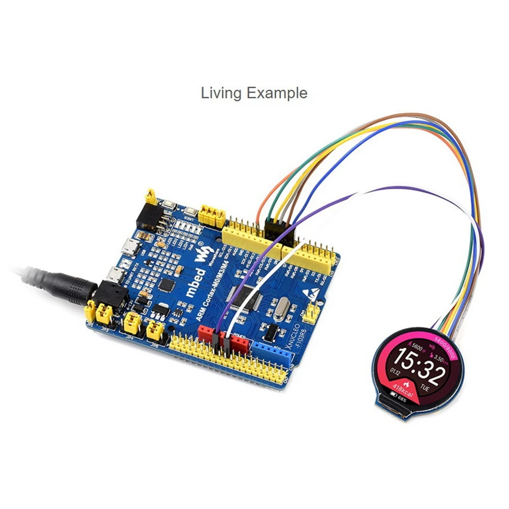 شاشة LCD مستديرة 1.28 بوصة بدقة 65K RGB ألوان 240X240 مع واجهة SPI جزءا لا يتجزأ من سائق GC9A01