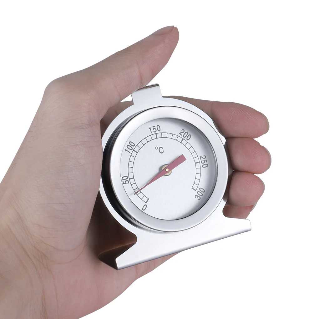 Oven Thermometer Stainless Steel Food Meats Cake Baking Temperature Gauge Glass Dial Cookware Meter Chef Gadget