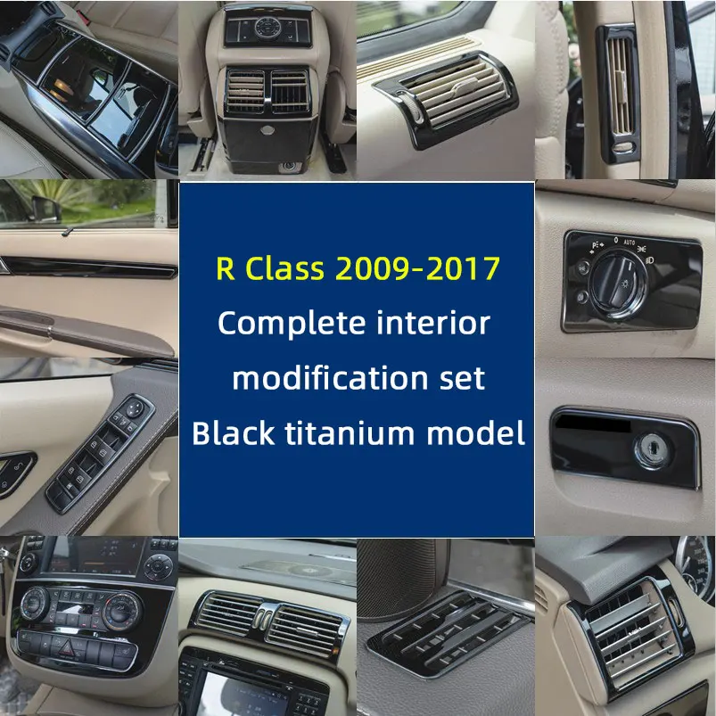 For Mercedes benz R Class MPV W251 2009-2017 Car Console Storage Box Cover CD Panel A/C Air outlet Frame Tweeter Horn Cover Trim