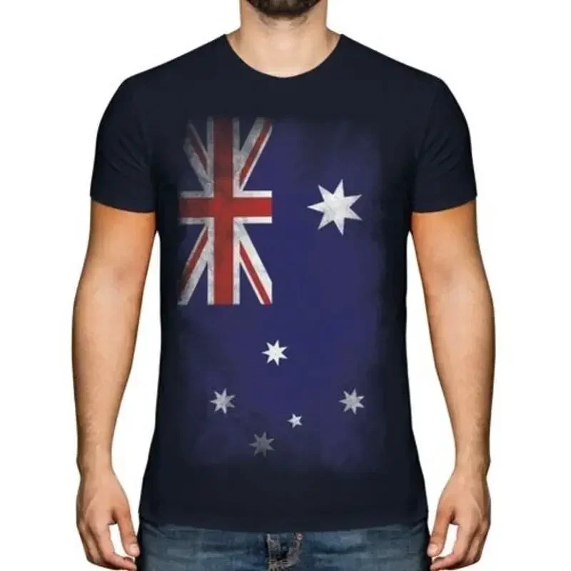 Australien Verblaßte Flagge Herren T-Shirt Hemd Fußball Trikot Geschenk