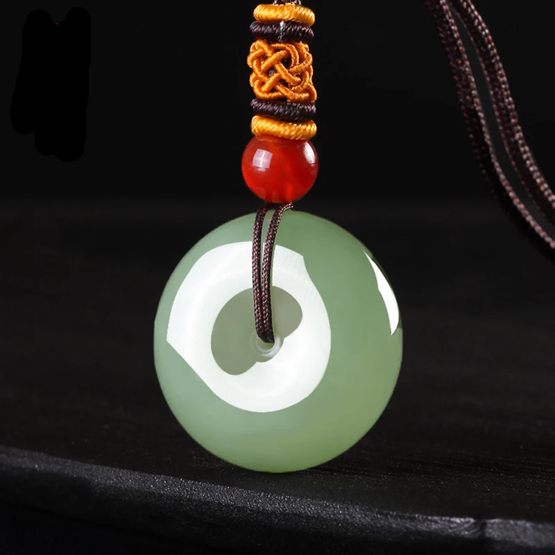 

Hotan , Green Men and Women, Amulet, Peace Jade Pendant