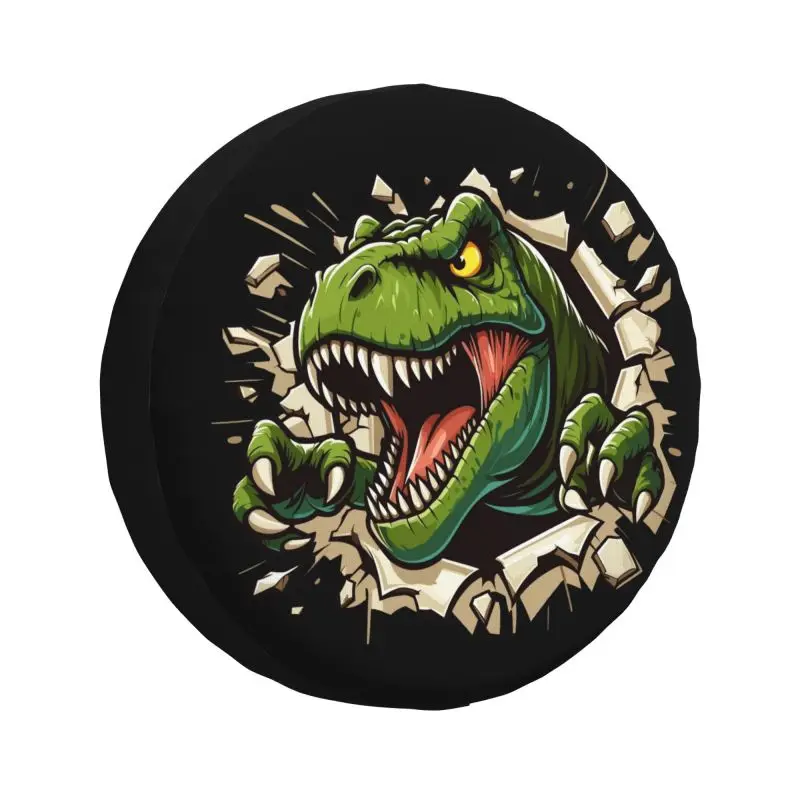 

Custom Wild T-rex Dinosaur Roars Tire Cover 4WD 4x4 SUV Spare Wheel Protector for Toyota Land Cruiser Prado 14" 15" 16" 17" Inch