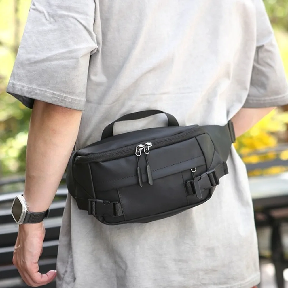 

Simple Multi-function Men Chest Bag Solid Color Lightweight Running Waist Bags Belt Bag Large Capacity Fanny Phone Pack Men