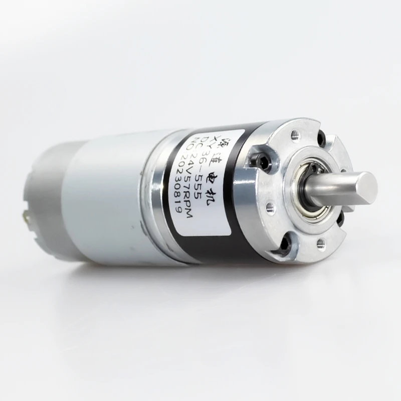 XY36-555 DC Gear Motor 12V 24V, Planetary High Torque Low Speed Metal Geared Motor, Speed Adjustable for Robotics
