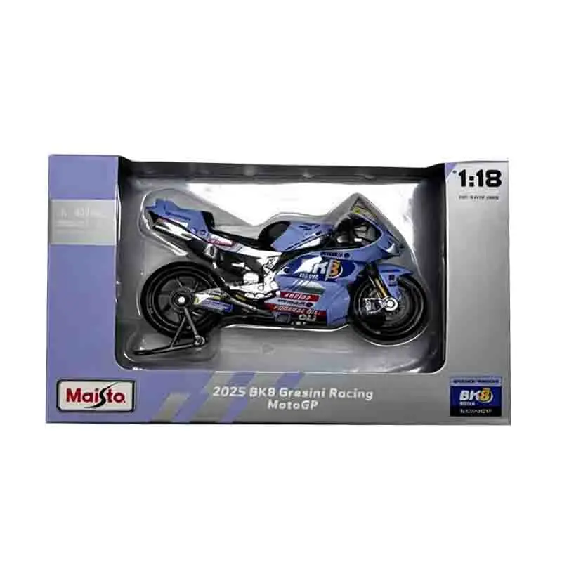 

Maisto 1:18 #73 Alex Marquez #54 Giannantonio 2025 BK8 Gresini Racing Moto GP Casting Alloy Motorcycle Model Collection Gift Toy