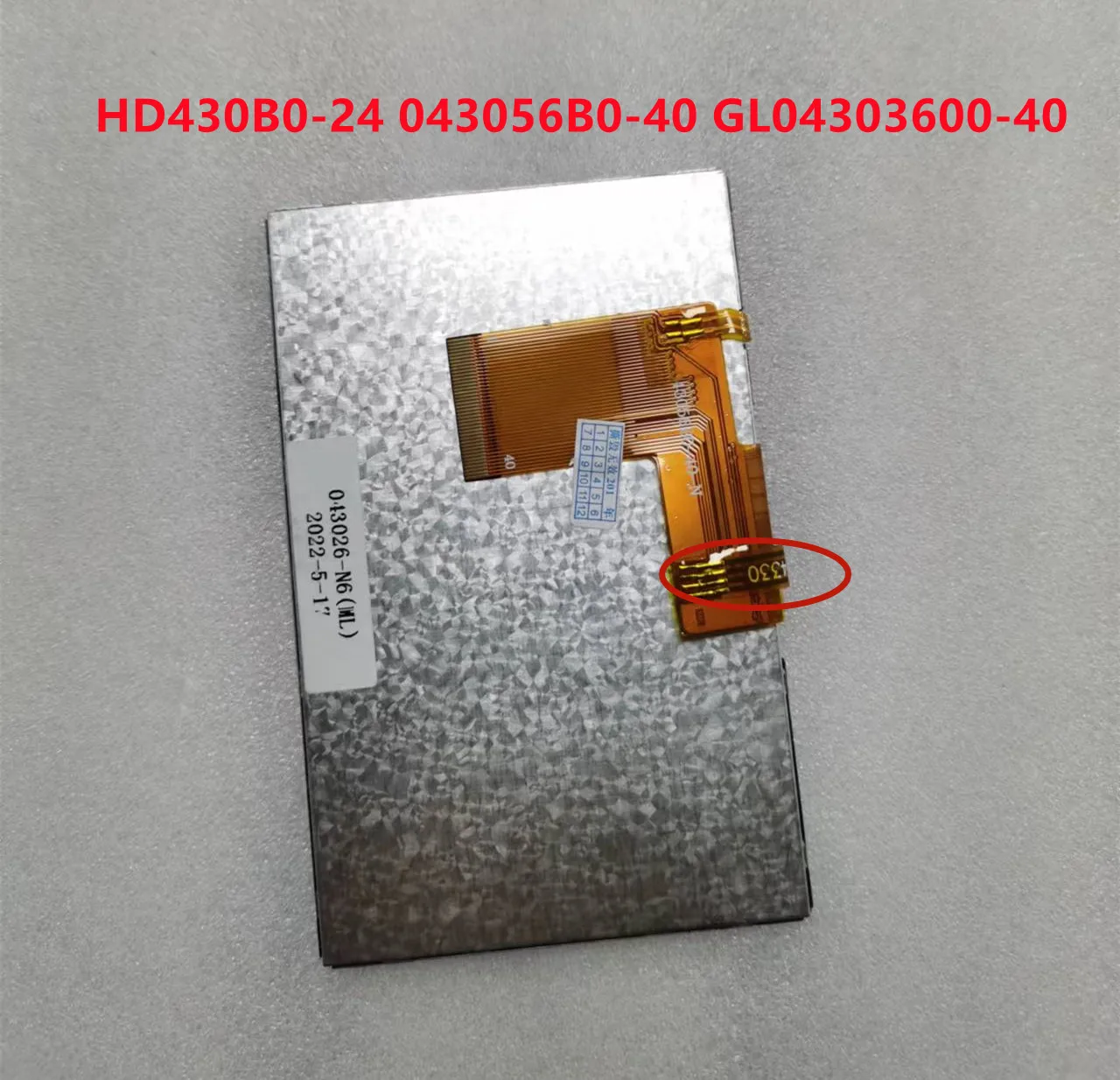 Voor 4.3 Inch 40 Pin Tft Lcd Display Common Screen GL043056B0-40 HD430B0-24 043056B0-40 GL04303600-40 ZNL043T702-P40 480 (Rgb) * 272