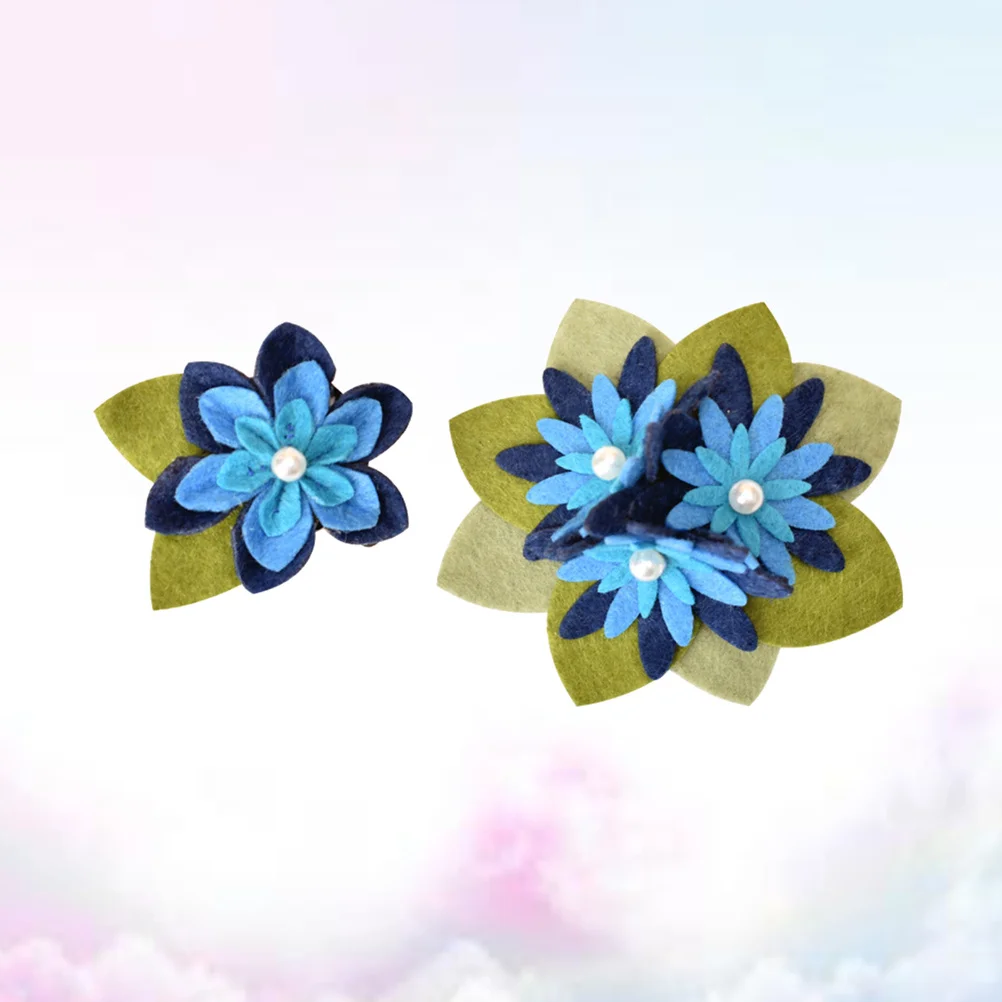 

2Pcs Handmade Fabric Flower Brooch Lightweight Clip Lapel Pin for Purse Garment Gift Holiday Season Flower Brooch