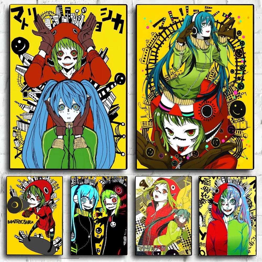 Anime Matoryoshka Vocaloid Poster DIY Poster Kraft Paper Vintage Poster Wall Art Painting Study Stickers Big Szie Wall Painting