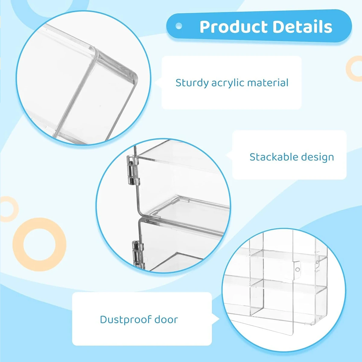 1pc suporte de exibição de carro de brinquedo de rodas quentes, caixa transparente compartimentalizada para armazenamento de modelo de carro pequeno