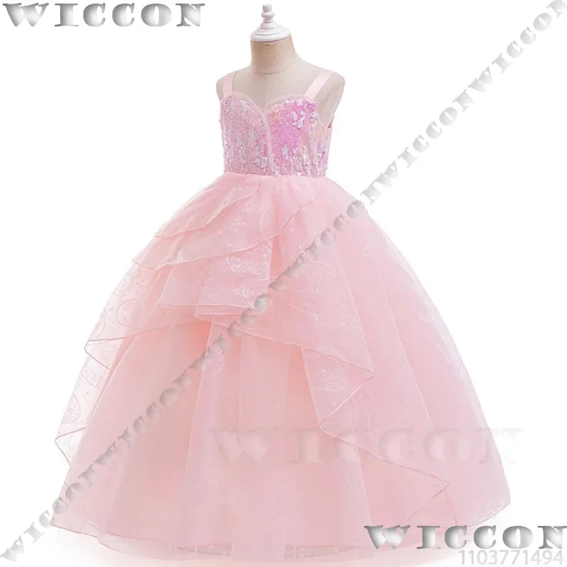 ชุดคอสเพลย์เจ้าหญิงกลินดาจากภาพยนตร์เรื่อง Wicked สำหรับเด็ก ชุดสีชมพู ขนาด 110-160 ซม. พร้อมไม้กายสิทธิ์ สำหรับเด็กผู้หญิง ชุดแฟนซีสำหรับงานฮาโลวีน รับสั่งตัดตามแบบ