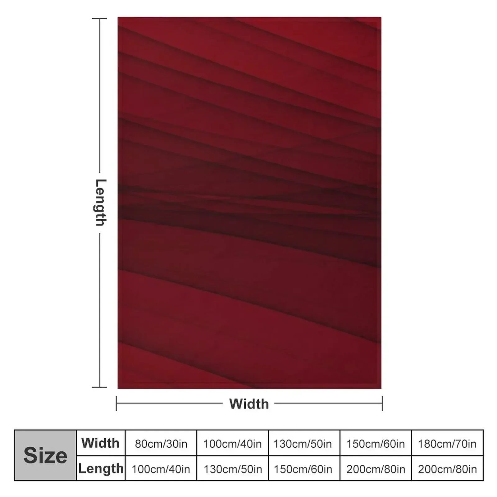 Deep Red Linear Throw Blanket Sleeping Bag Hairys Thermal warm for winter Blankets
