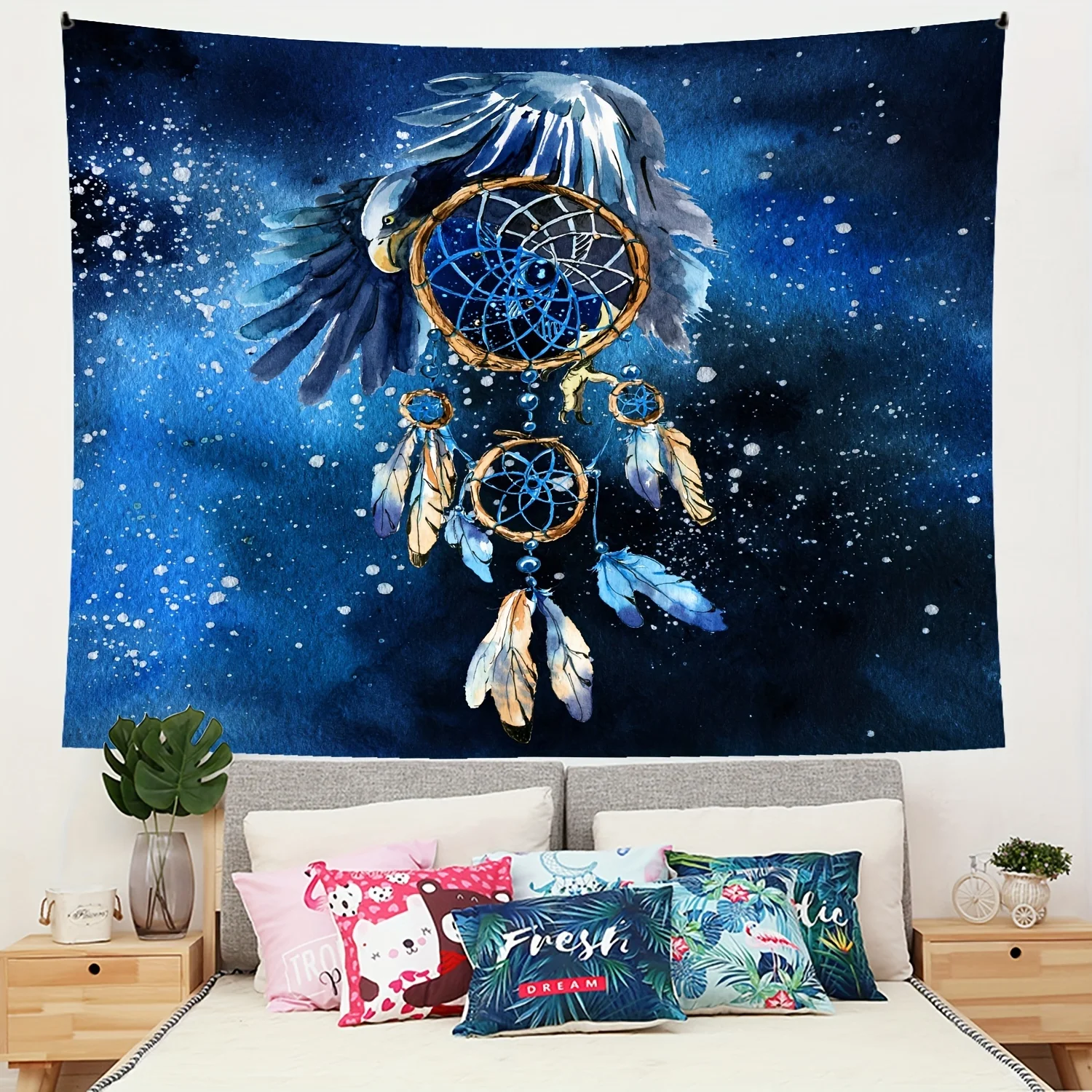 VIKAMA Psychedelische Szene Heimdekoration Mandala Wandteppiche, Wandbehang Hexerei-Wandteppiche, Hippie Bohemian Dekorationen