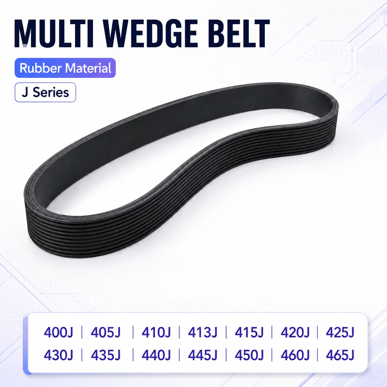 PJ Ribbed Belt 400J 405J 410J 413J 415J 420J 425J 430J 435J 440J 445J 450J 460J 465J Treadmill Conveyor Belt Multi Wedge Belt