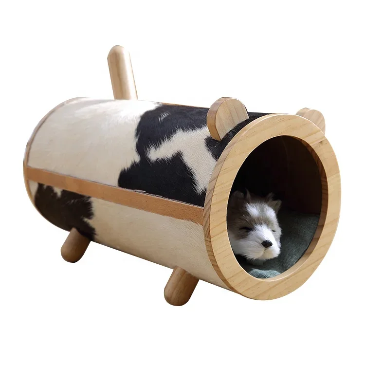 High Quality Cat Furniture Pet Play Toy Wooden Cat Tunnel Bed Cat Toy Tunnel