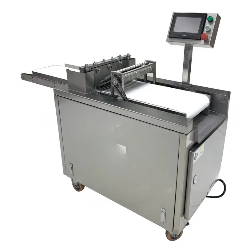 Chicken Diced Cutting 350-500kg/h Conveyor Belt Dicer | SUS304 Frozen Meat Cubes Cutting Tools for Butchery