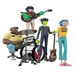 Gorillaz Band Action Figure Resin Virtual Band Simulation Ornament 2D Noodle Murdoc Russel Model Doll Hand Toys Children's Gifts