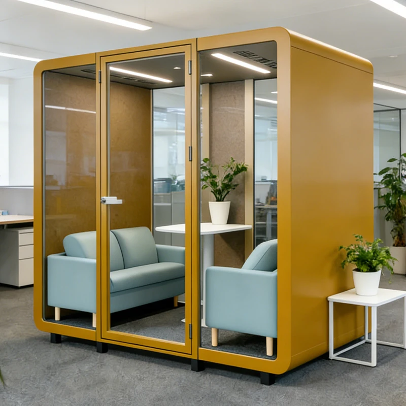 Steel Office Soundproof Booth Meeting Pod Work Room Business Shared Negotiation Commercial OEM Customized