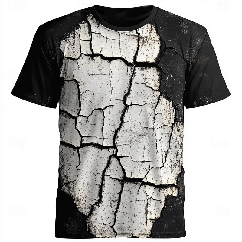 3D Print Men's Optical Illusion T Shirt Short Sleeve Crew Neck Casual Tshirts Clothes Summer Men's Funny Tshirt Clothing Apparel