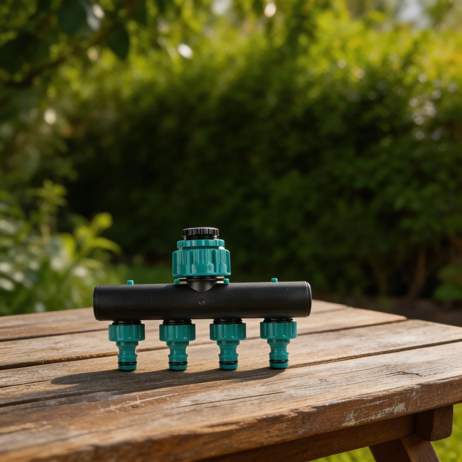 蛇口コネクター-グリーンガーデンホーススプリッター-プラスチック製-個別アウトレットスイッチ-統合ボールバルブ