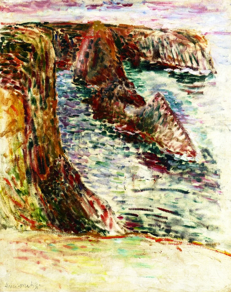 100% handmade Oil Painting reproduction on linen canvas,belle le en mer 1897 by henri matisse,Free Shipping