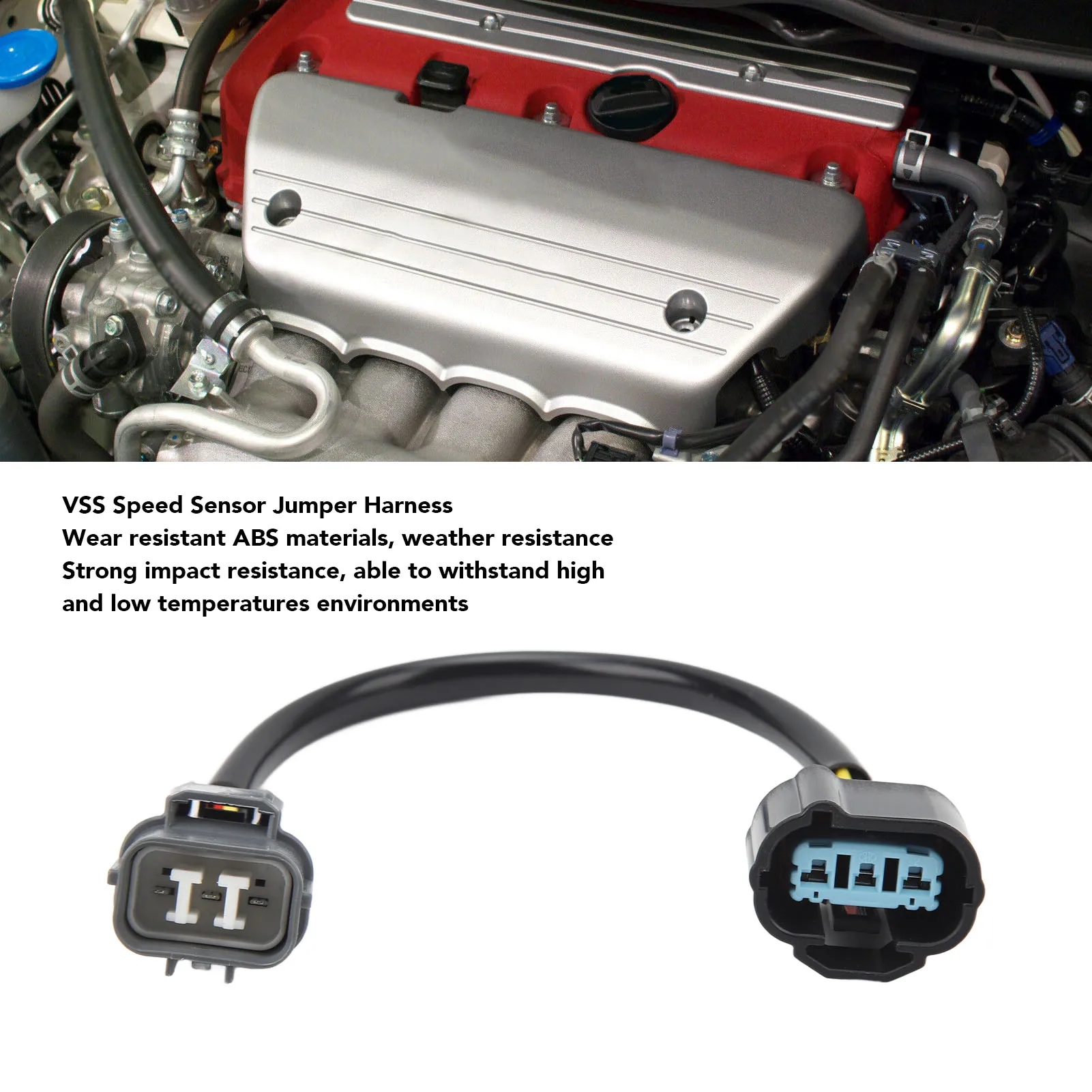 Arnés conector de Sensor de velocidad VSS, arnés de cableado de velocidad de vehículo antienvejecimiento estable Flexible para conversión K20 K24