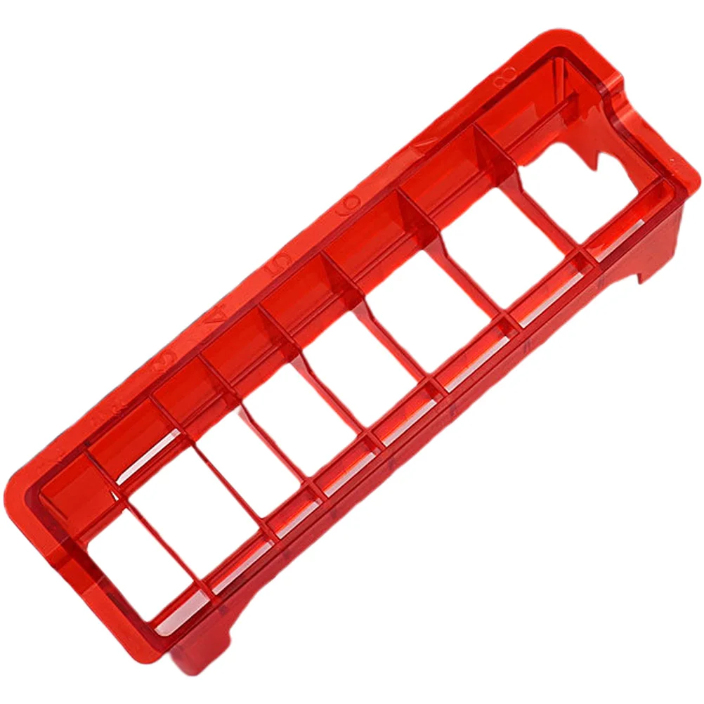 

Red Clipper Guard Storage Box 8 Slots Large Capacity Barber Tool Organizer Durable Plastic Hair Salon Home Use