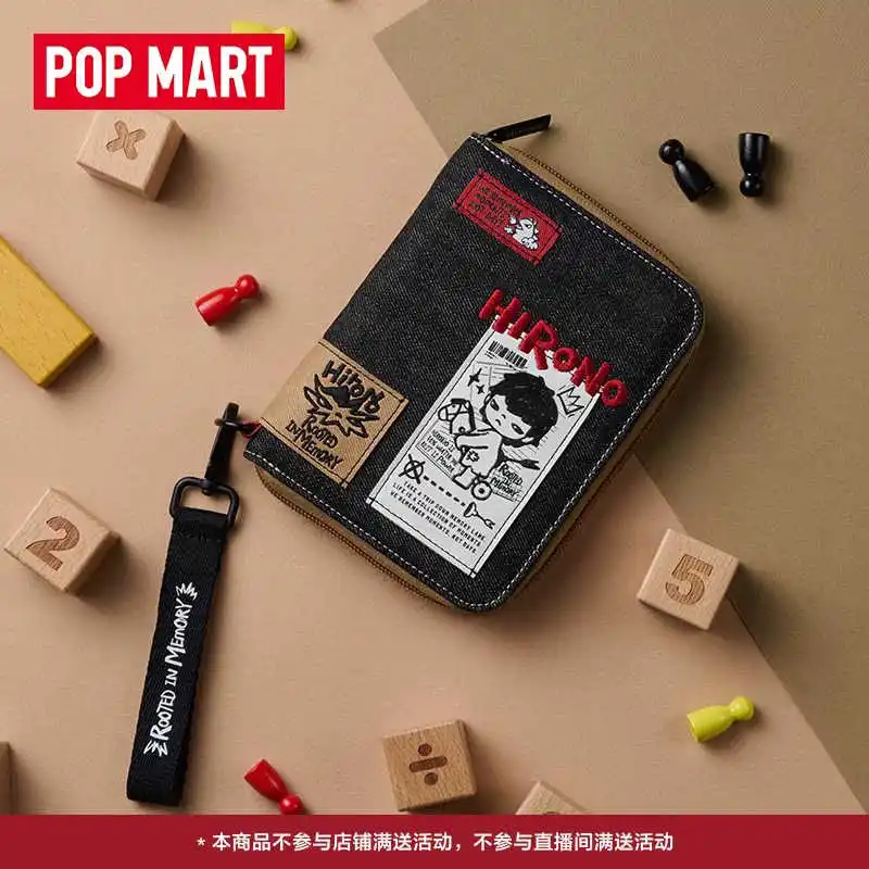 

POPMART оригинальная обложка для паспорта Hirono Echo Serise, держатель для паспорта, защитный чехол для карт, держатель для кредитных карт, мультяшный обратно в школу