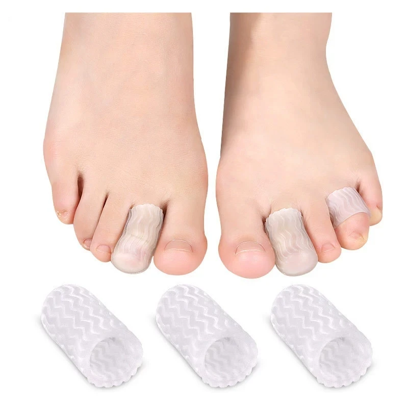1/10/100Pair Silicone Toe Protective Cover Orthotic Gel Toe Cap Protector Overlap Separation Anti-Friction Breathable
