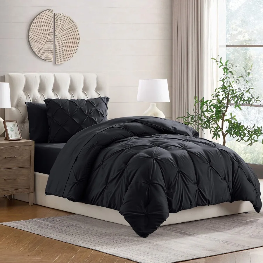 

Комплекты постельного белья Twin Comforter, 5 предметов, в стиле пинтак, черные