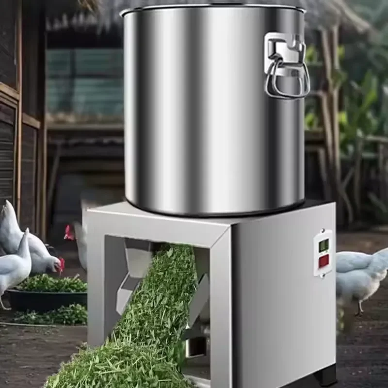 Stainless Steel Vegetable Chopper Machine Electric Feed Cutter for Chicken Duck Goose, & Farm Use, Grass Crusher