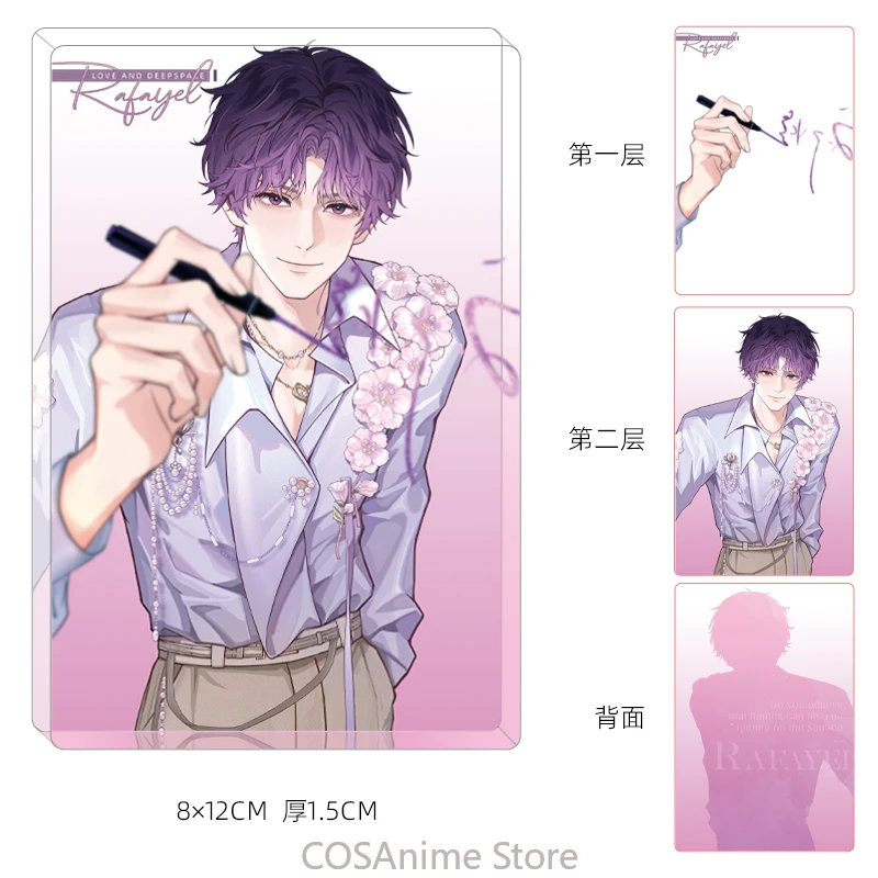 

Love and Deepspace Rafayel Anime Cosplay Badge Emblem Cartoon Breastpin Card Bricks Standing Sign Adorn Xmas Gift