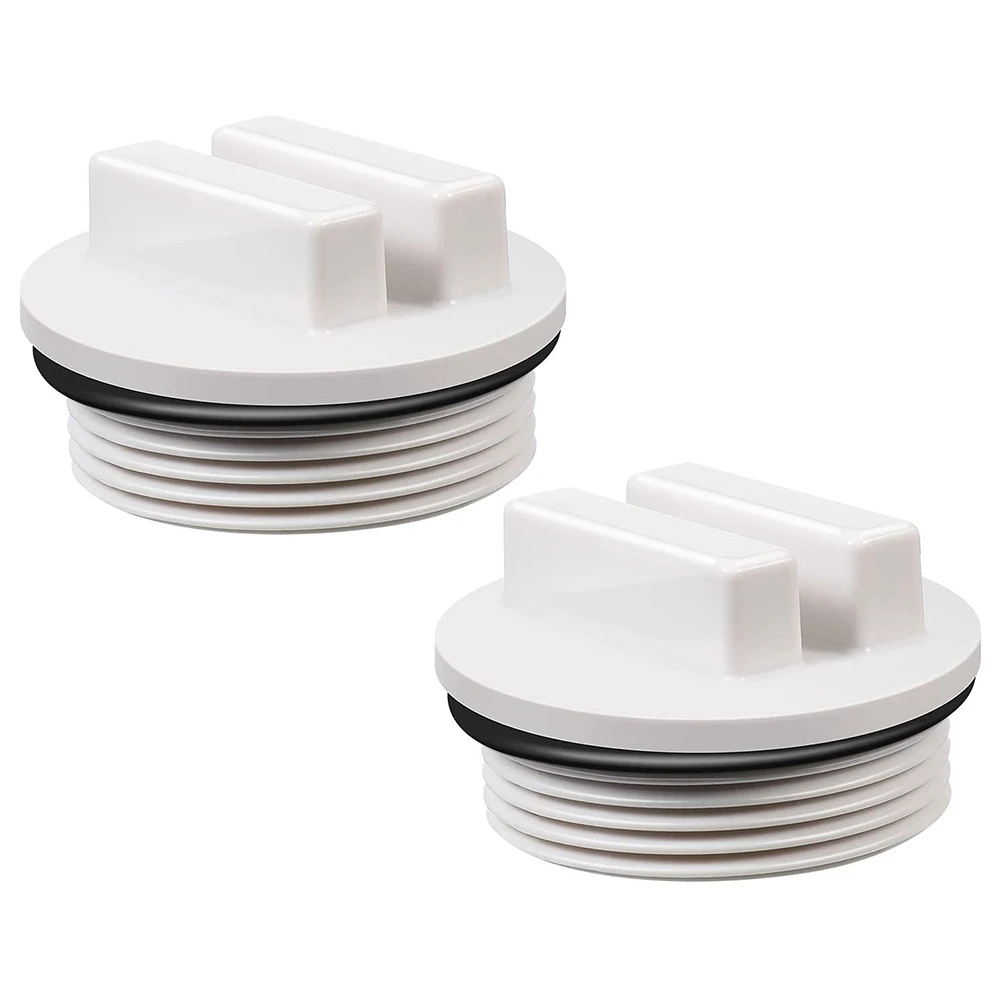 T22C 1.5 Inch Pool Plug Threaded Pool Return Line Plug Winter Expansion Plug with Ring for Swimming Pool Accessories,2Pcs