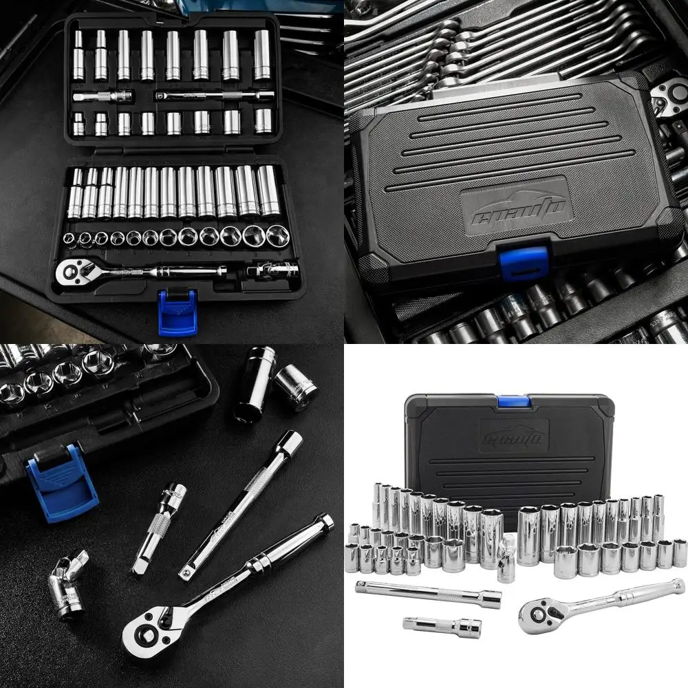 

Набор торцевых головок 3/8 дюйма, 45 предметов, с трещоткой с 72 зубьями