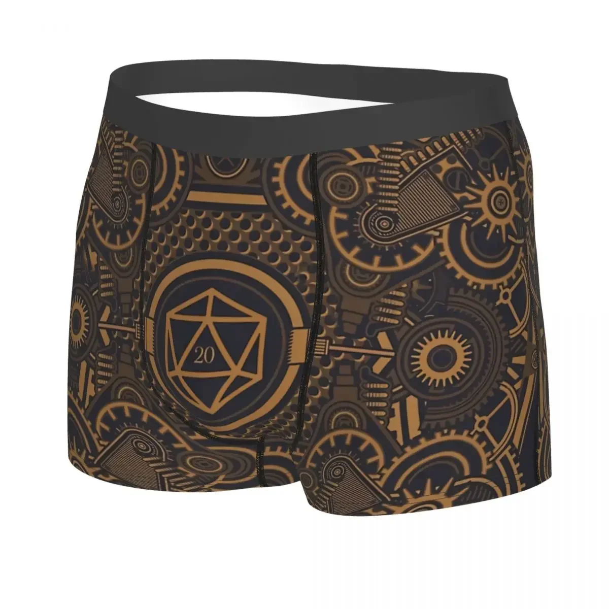 Polyhedral D20 Dice Critical Hit Steampunk Man's Boxer Briefs Underpants Highly Breathable High Quality Sexy Shorts Gift Idea