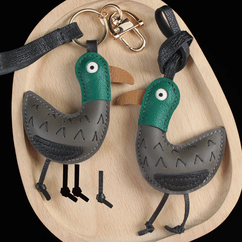 

Подвеска в виде утки, подвеска в виде французской овчины, сумка для телефона, брелок из натуральной кожи ручной работы.