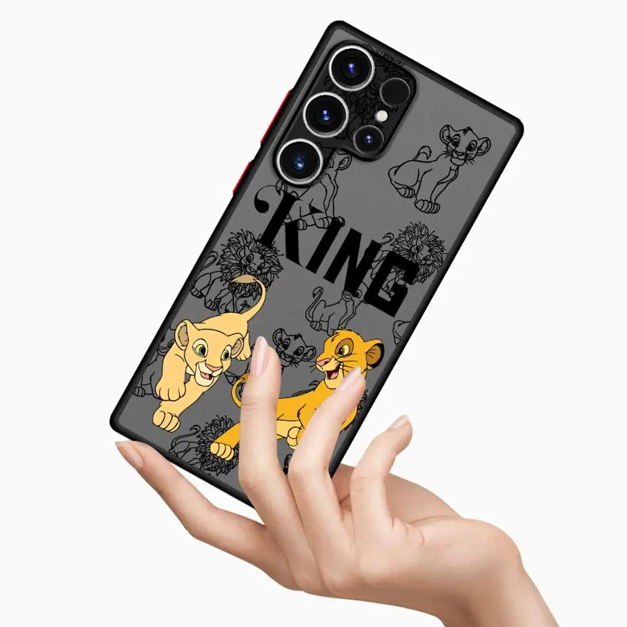 Case for Samsung Galaxy S20 S8 S23 Ultra S25 S22 Plus S24 S9 Note 20 10 S21 FE Soft Cover Disney Cute Lion King