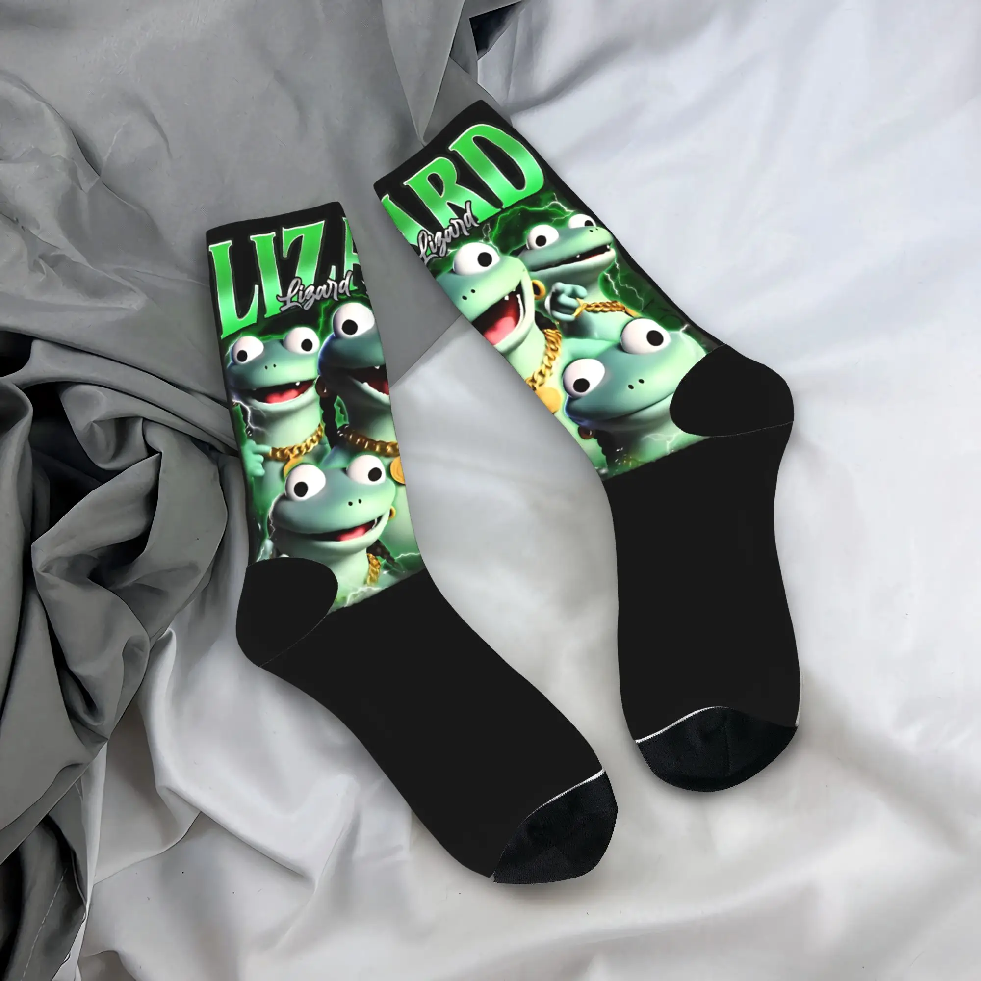 

Tom The Lizard Stockings Hoppers Gothic Socks Unisex Men Medium Soft Socks Winter Running Sports Graphic Non Slip Socks Gift